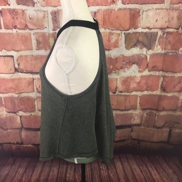 Free people twin peaks green grey halter tank S - Picture 4 of 8
